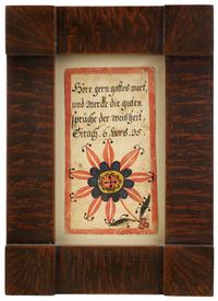 Fraktur: Reward of merit for Conrad Gilbert circa 1800