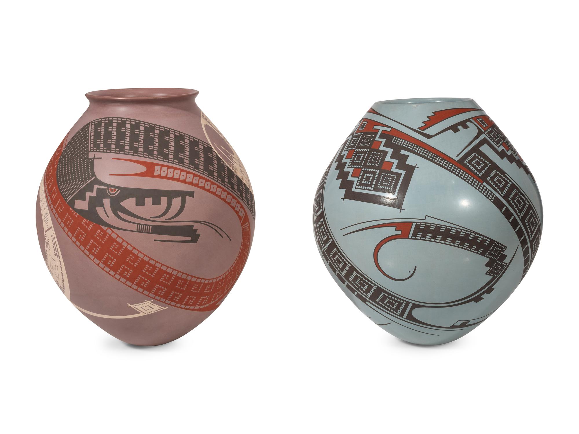 Polychrome Pottery Jars