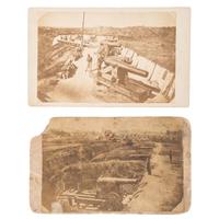 Two Civil War CDVs of Union and Confederate Batteries at Vicksburg, MS