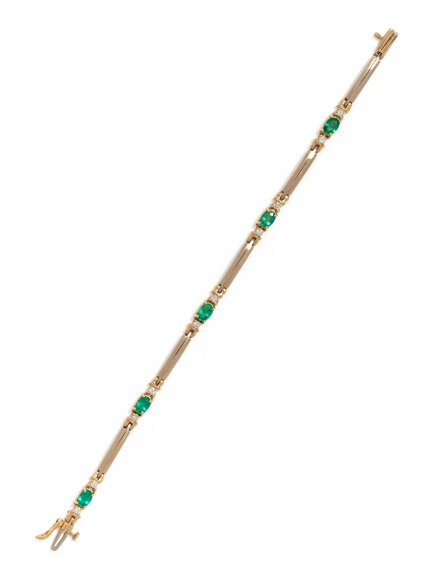 EMERALD AND DIAMOND BRACELET