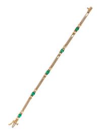 EMERALD AND DIAMOND BRACELET