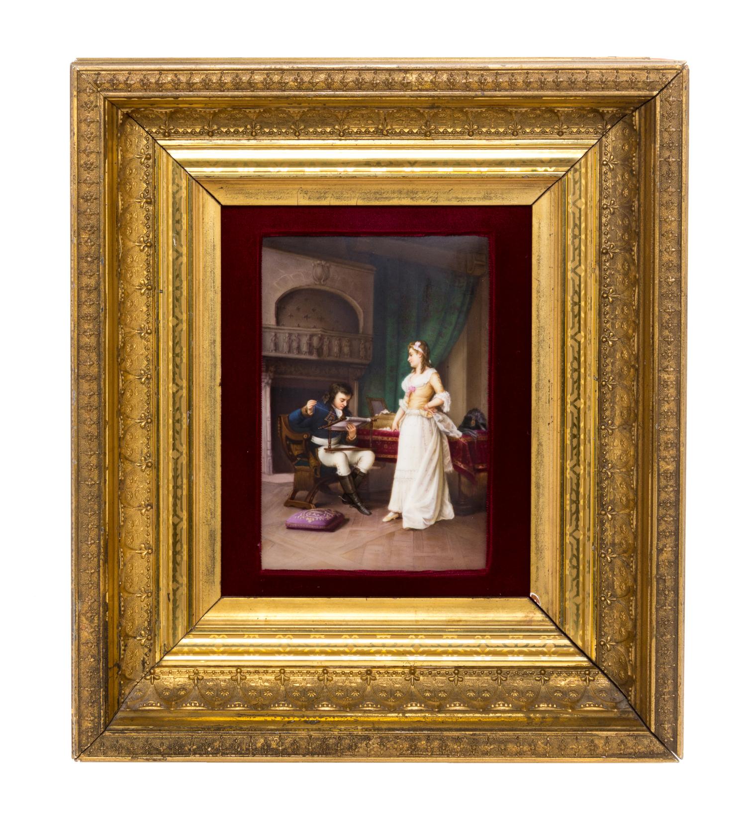 A Berlin (K.P.M.) Porcelain Plaque 8 x 5 1/2 inches. — 19TH CENTURY