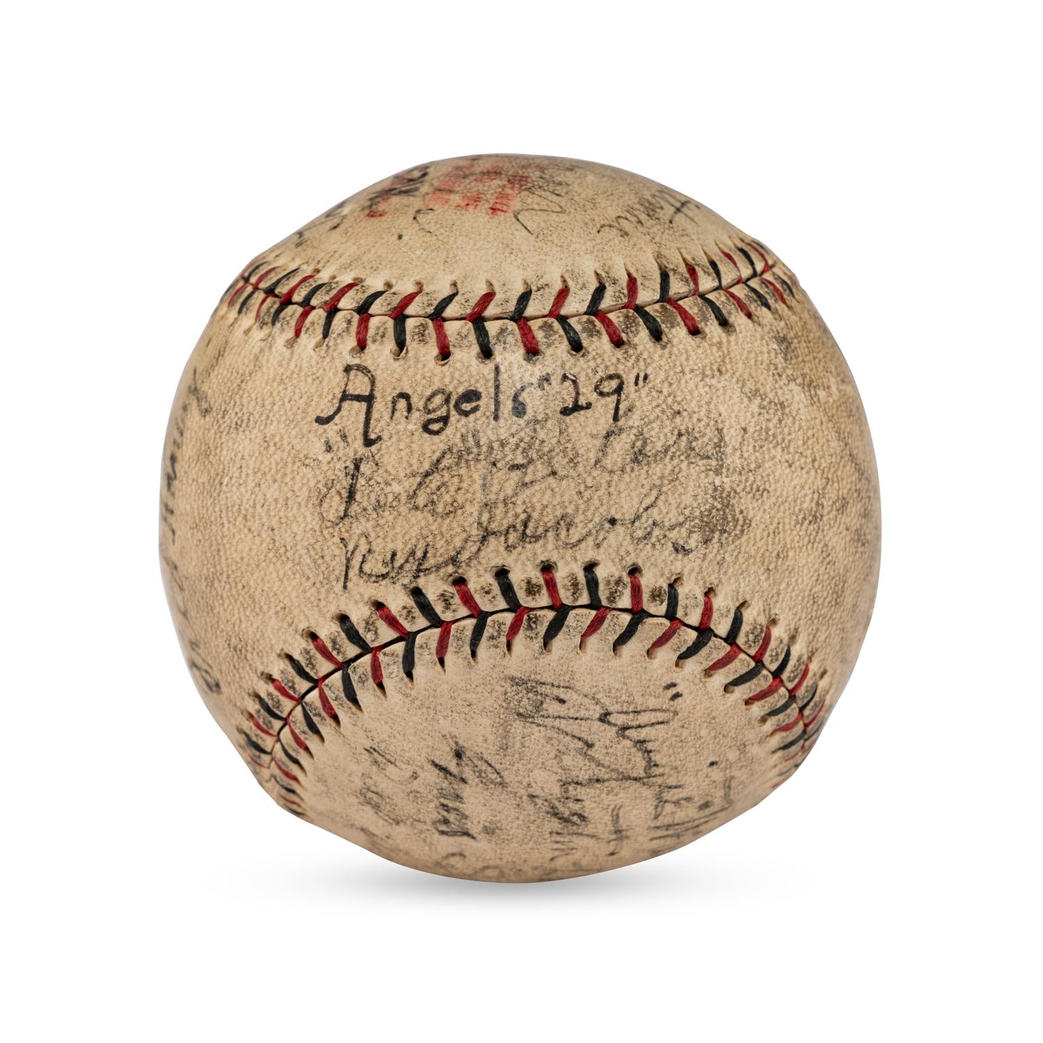 A 1929 Los Angeles Angels Team Signed Autograph Baseball