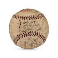 A 1929 Los Angeles Angels Team Signed Autograph Baseball