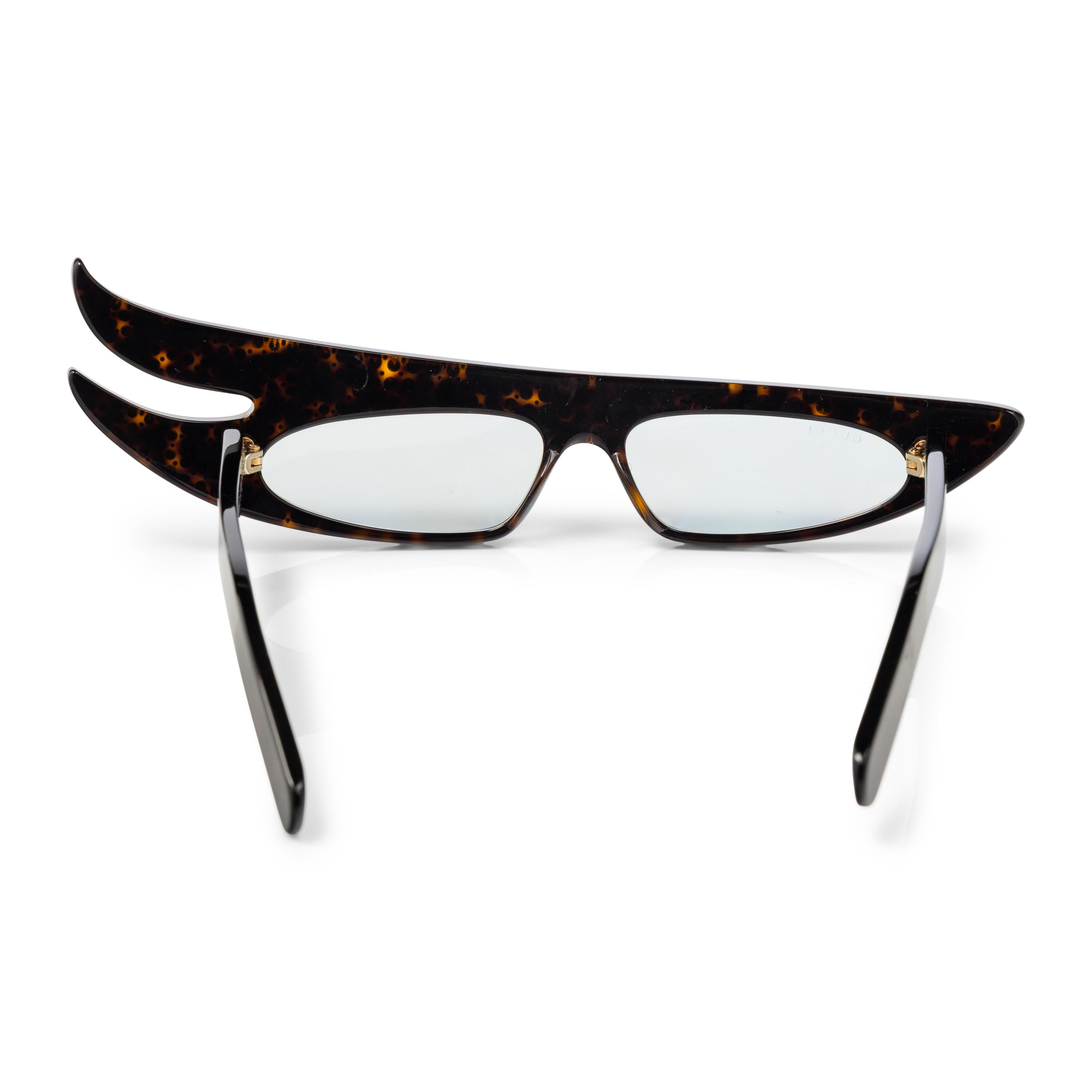 GUCCI, 'HOLLYWOOD FOREVER' RHINESTONED CAT EYE SUNGLASSES