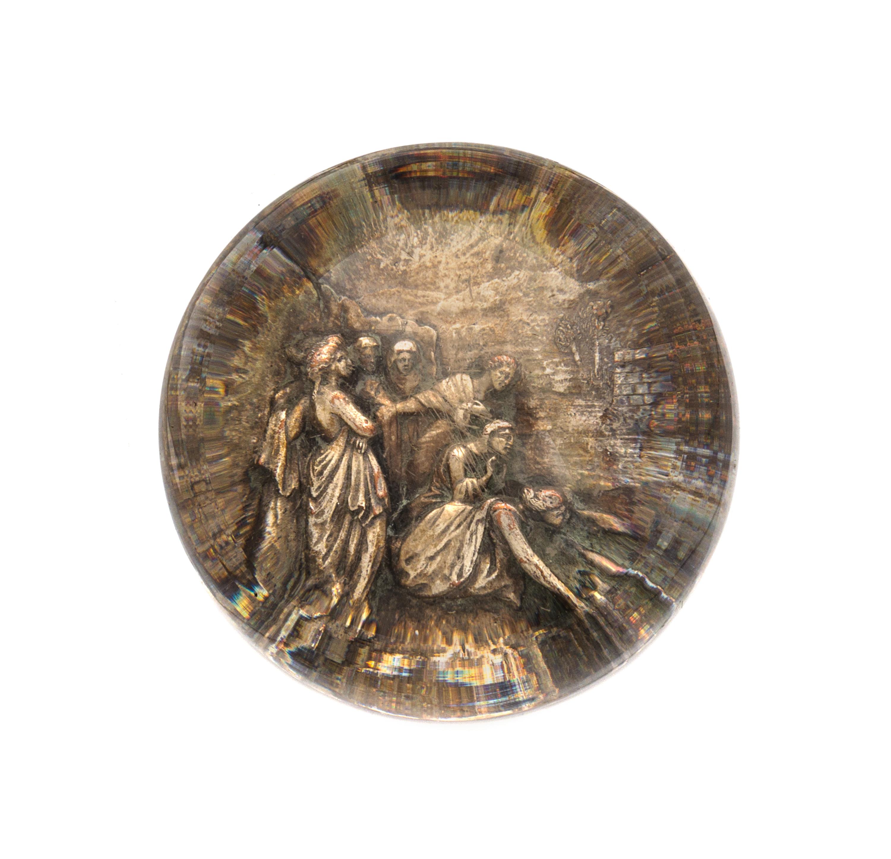 An Antique Pinchback Moses in the Bullrushes Paperweight Diameter 3 inches