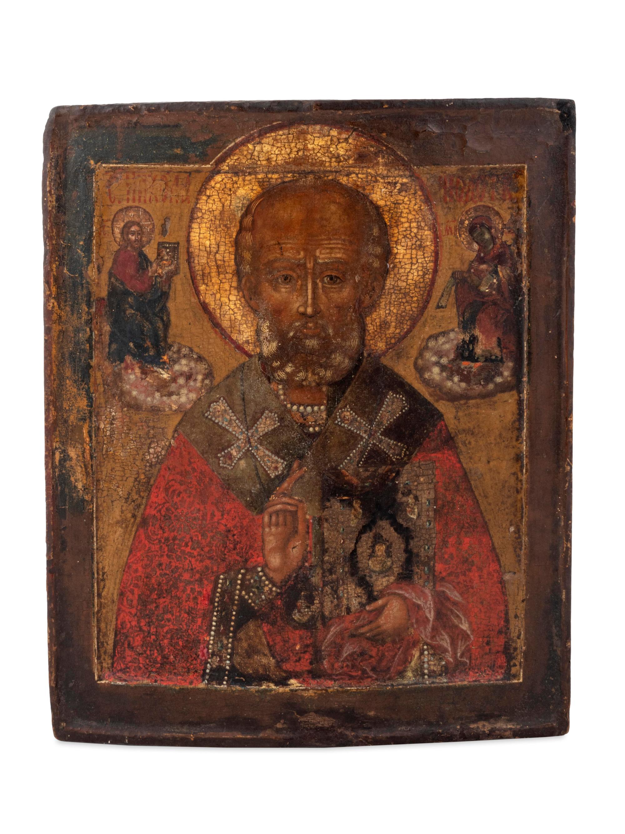 Russian Icon of St. Nicholas — 19TH CENTURY
