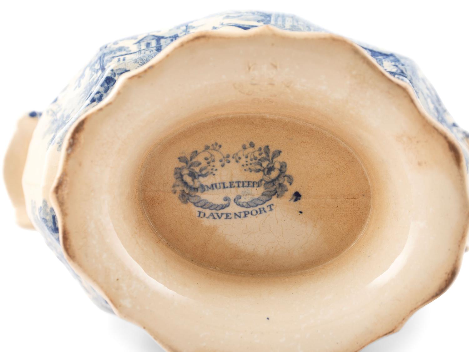 A Group of Blue and White Staffordshire Tableware