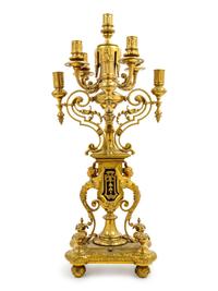A Gilt Metal Candelabrum