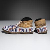 Sioux Beaded Hide Moccasins