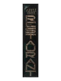 A Painted Wood and Sheet Metal 'Apple Tree Restaurant' Sign