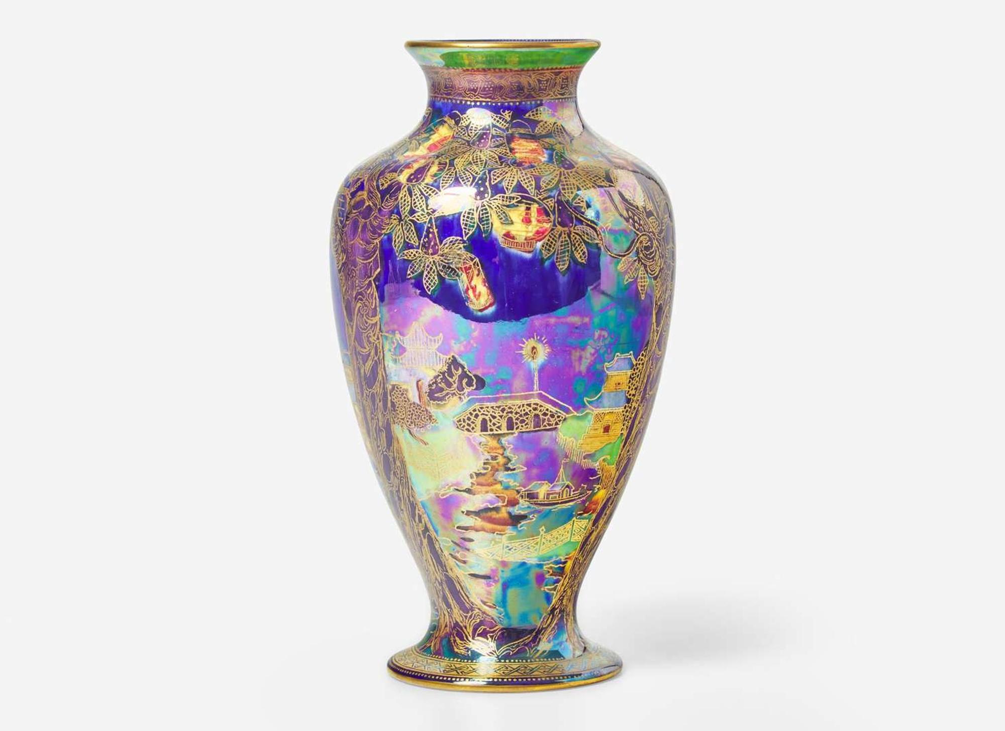 A Daisy Makeig-Jones Decorated Wedgwood Fairyland Lustre "Willow" Vase, UK, circa 1925