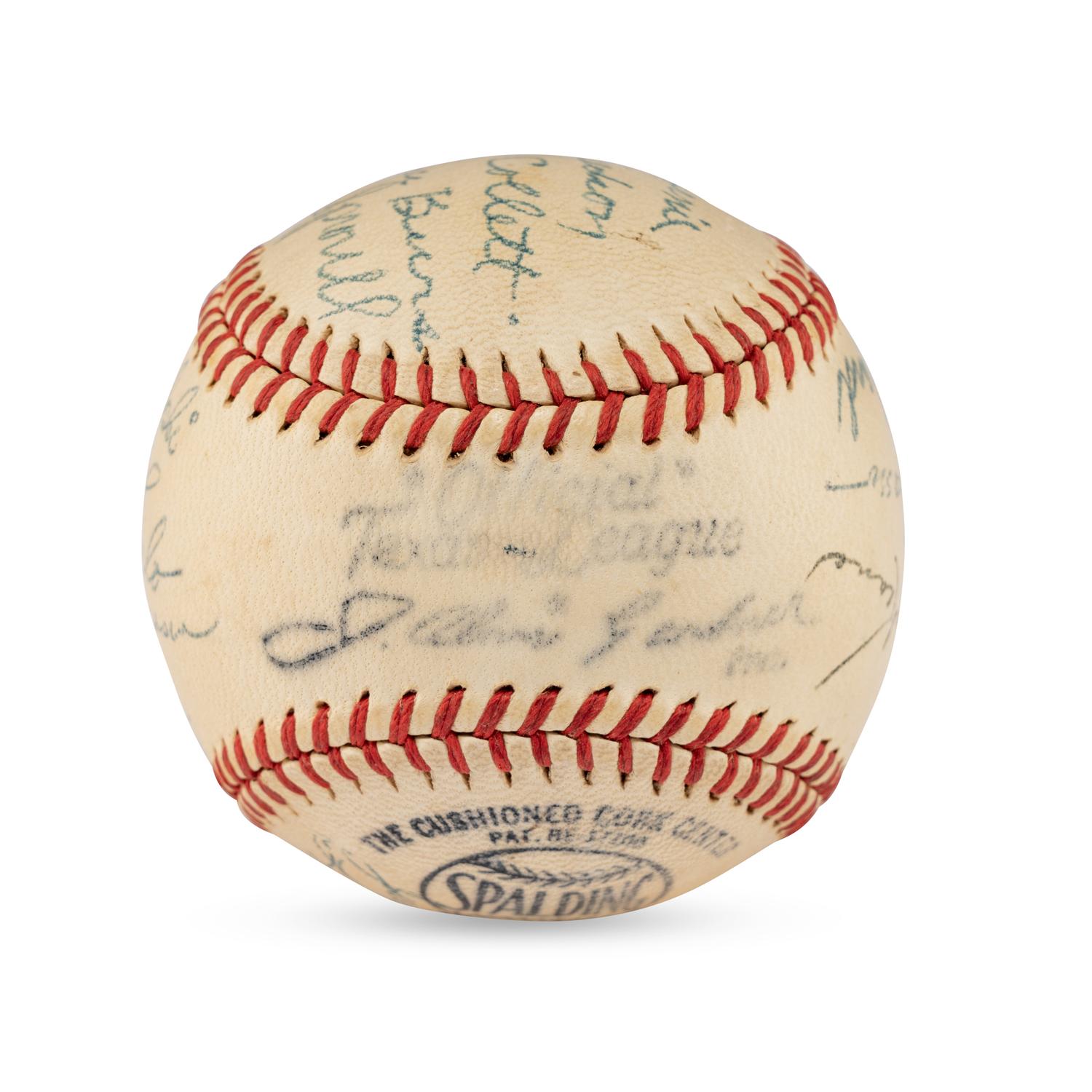A 1946 Houston Buffaloes Team Signed Autograph Baseball