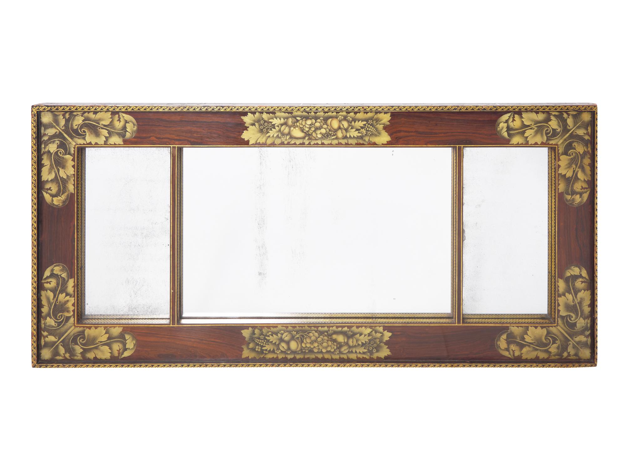 A Federal Grained and Stencil-Decorated Overmantel Mirror, Possibly Baltimore, MD, Circa 1815