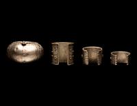 Four Central Asian Silver Cuff Bracelets