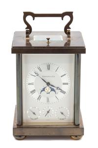 An American Carriage Clock Height 5 1/2 x width 4 x depth 3 1/2 inches. — TIFFANY & CO., NEW YORK, NY