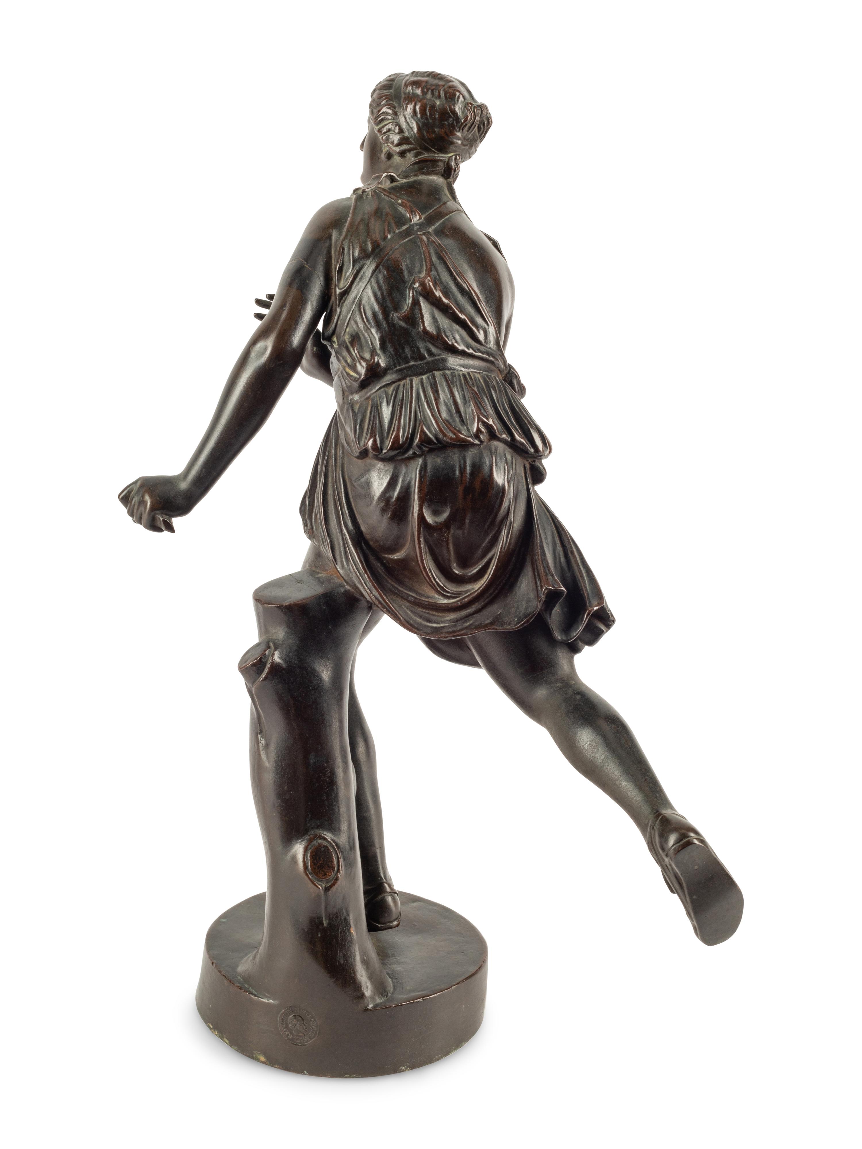 A Grand Tour Bronze Figure of Diana