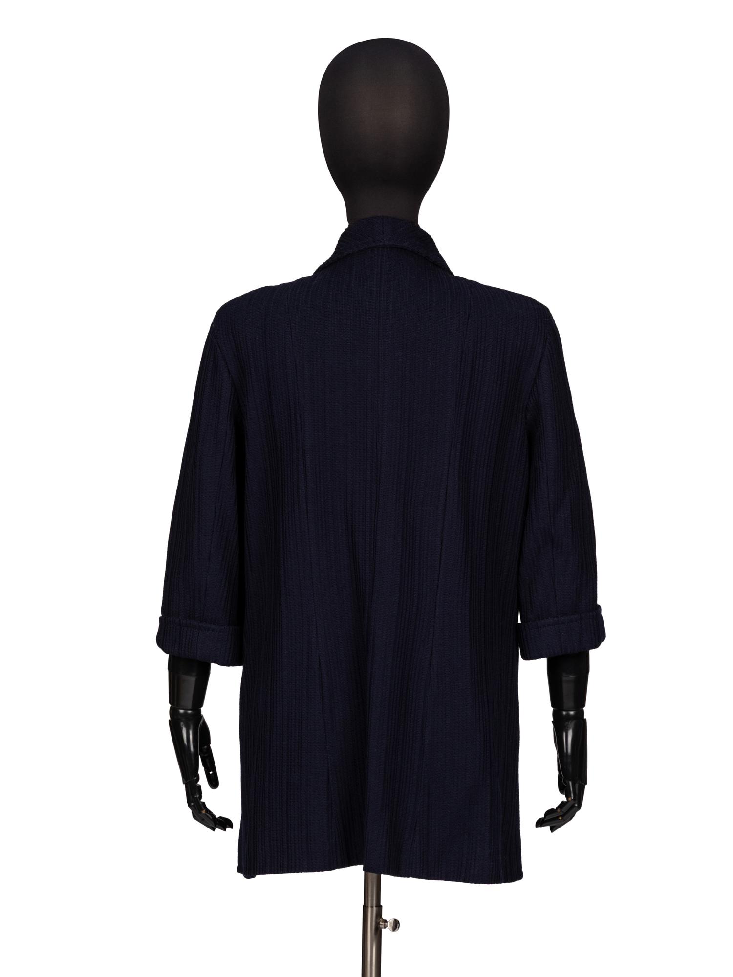 CHANEL, NAVY TWEED JACKET
