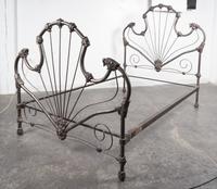 A Victorian Style Cast Iron Bed Height of headboard 64 3/4 inches. — 19TH/20TH CENTURY