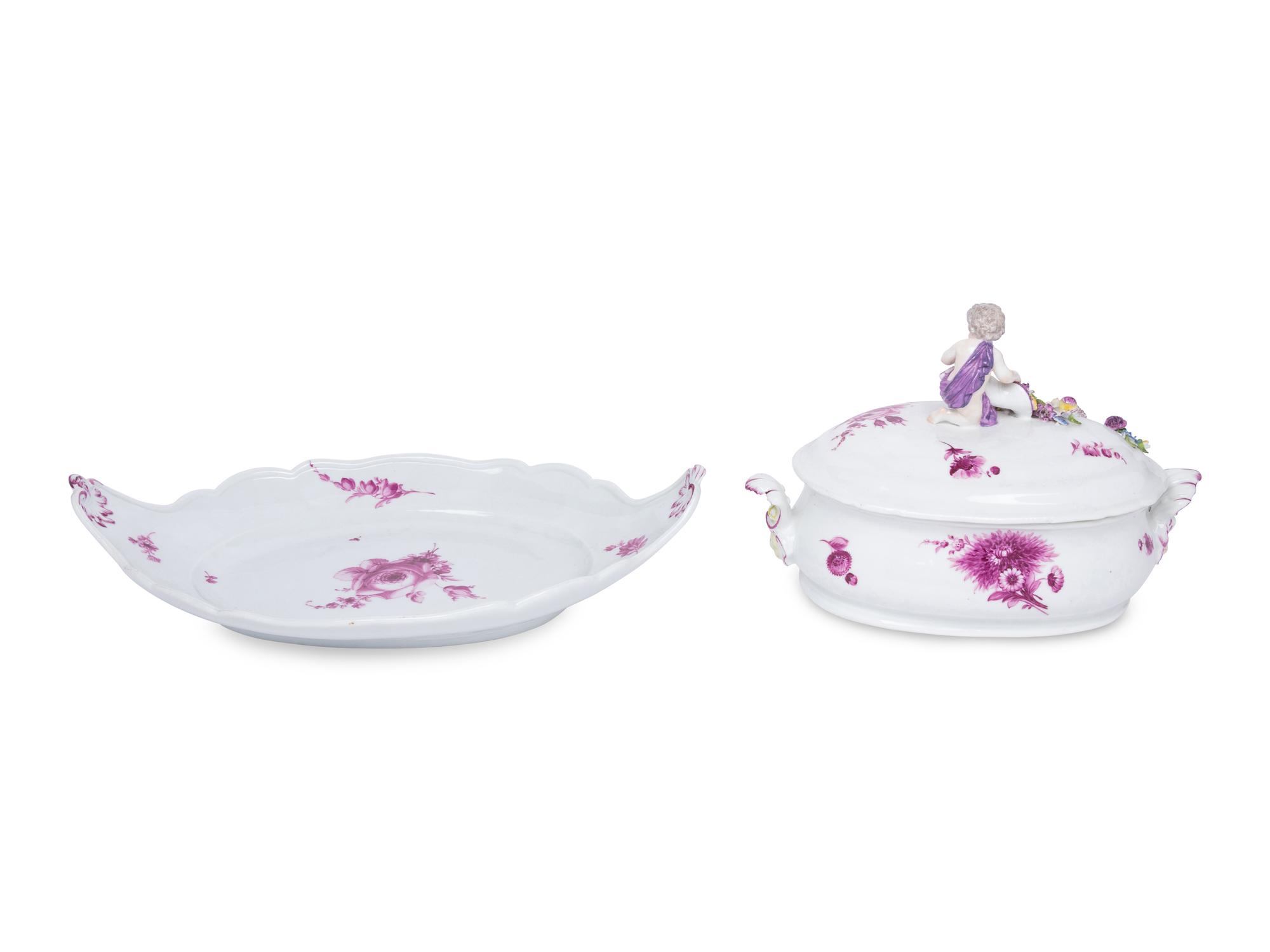 A Meissen Porcelain Tureen and Platter