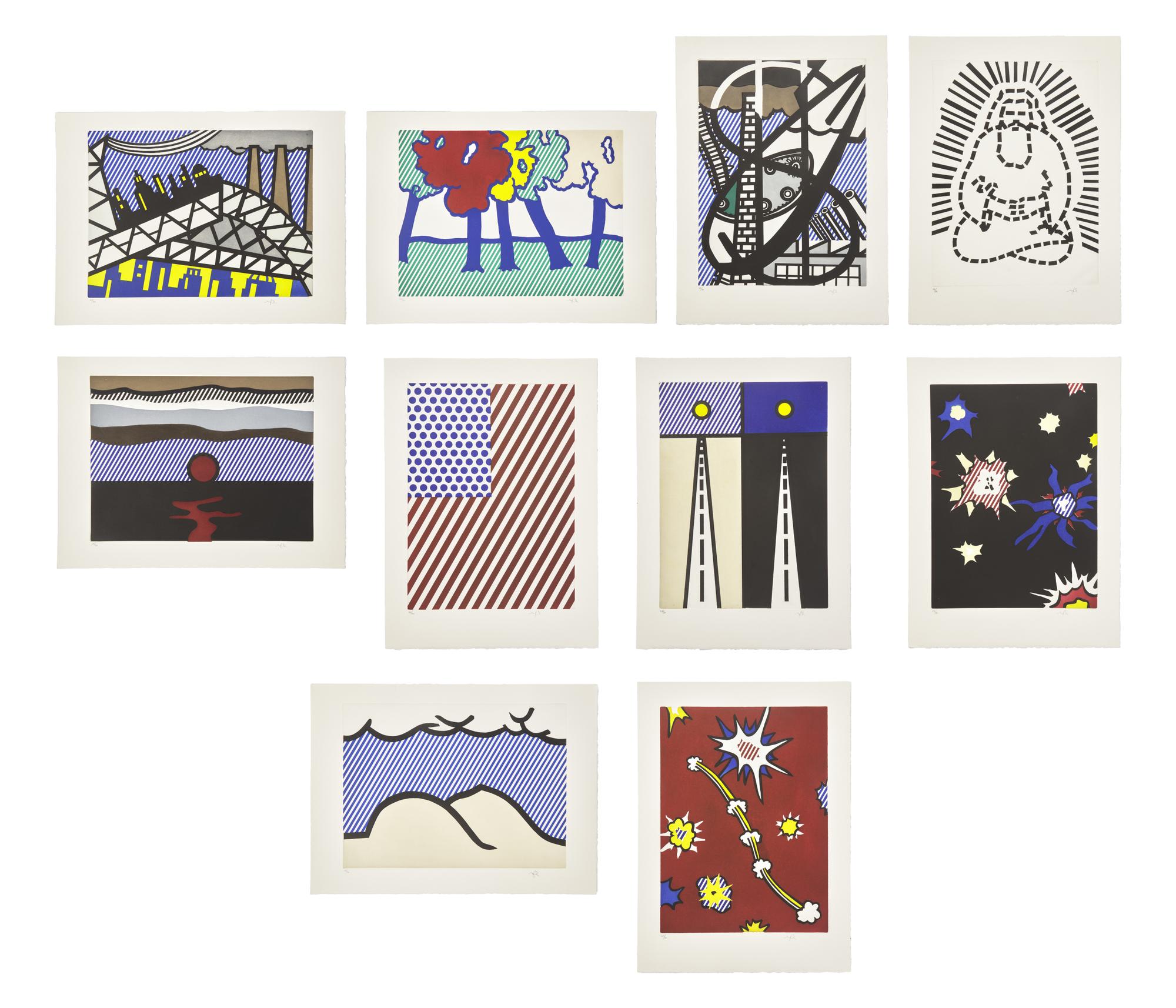 La Nouvelle Chute de l'Amérique (the complete portfolio of ten with text by Allen Ginsberg and portfolio case), 1992
