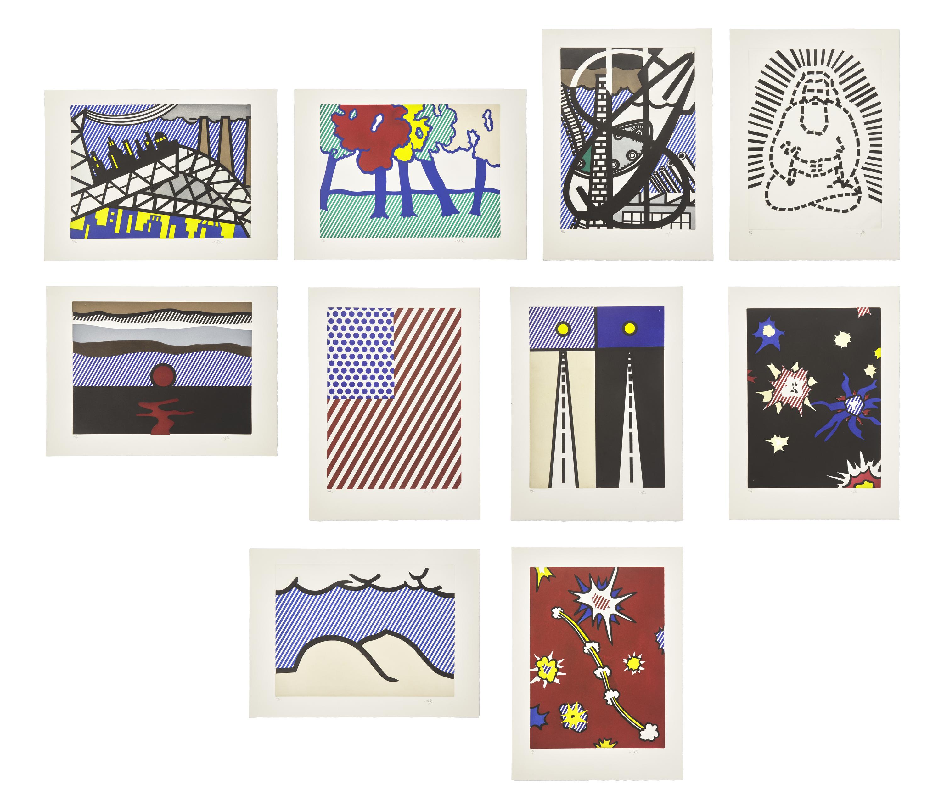 La Nouvelle Chute de l'Amérique (the complete portfolio of ten with text by Allen Ginsberg and portfolio case), 1992