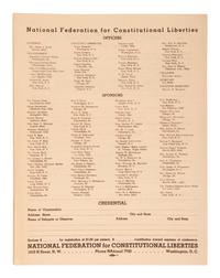 [CIVIL RIGHTS]. Call National Action Conference for Civil Rights . Washington, DC: NFCL, 1941.