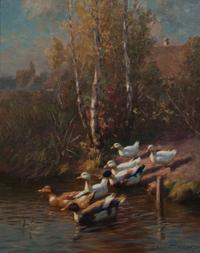 Gustav Mesmer, (German, b. 1865) , Ducks