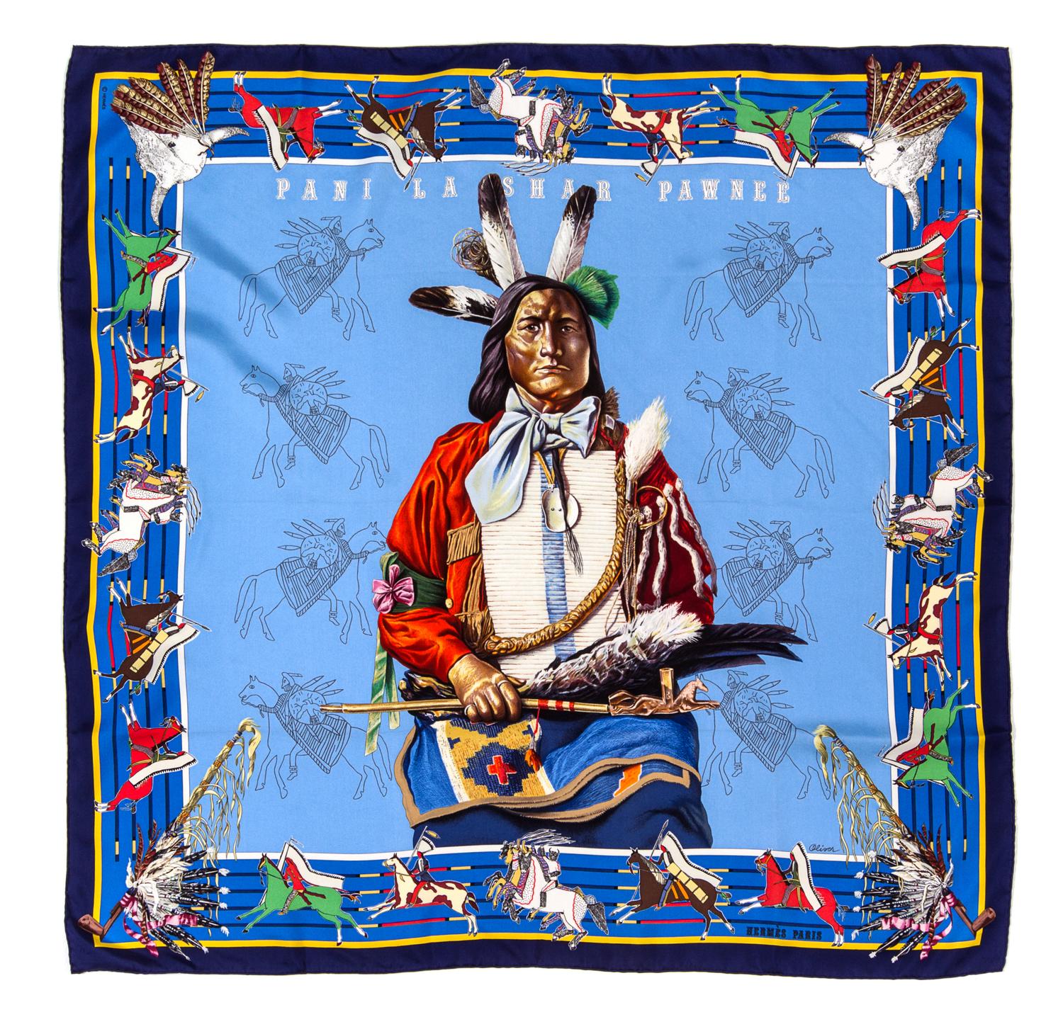 An Hermes 90cm Silk Scarf, 36"x36".