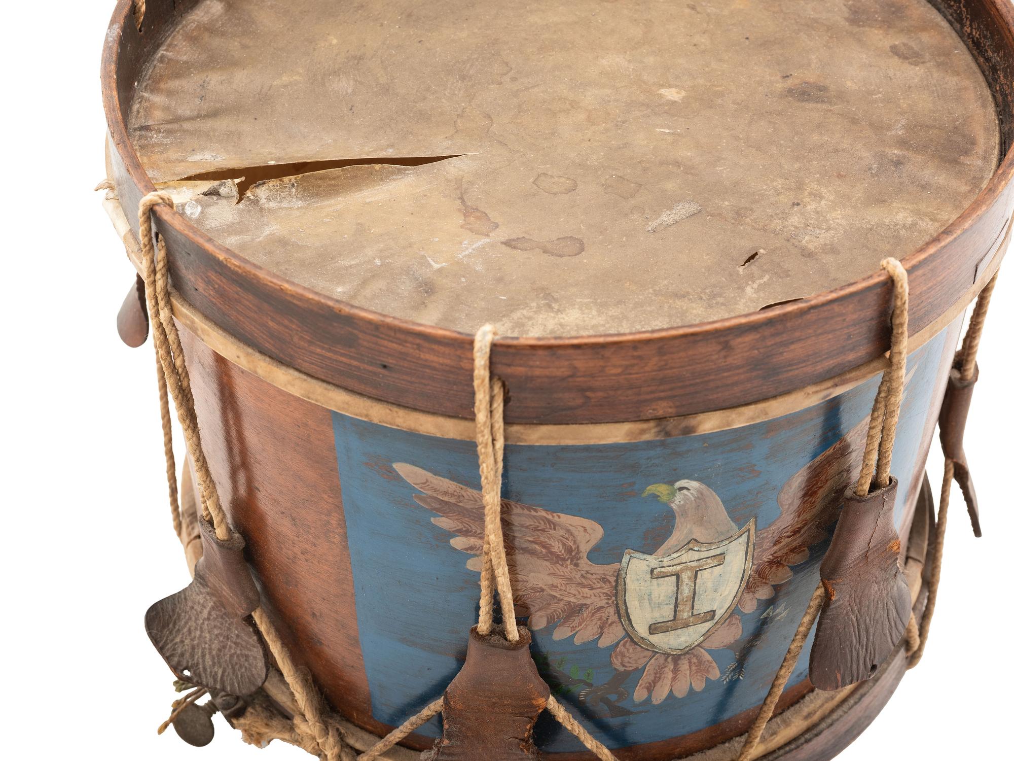 [CIVIL WAR]. Civil War-era child's snare drum & eagle head sword.