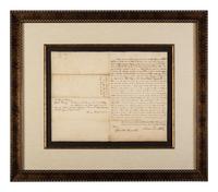 [ENSLAVEMENT & ABOLITION]. Bill of sale referencing African American enslaved woman, Eunice. Russell County, Alabama, November 1849.