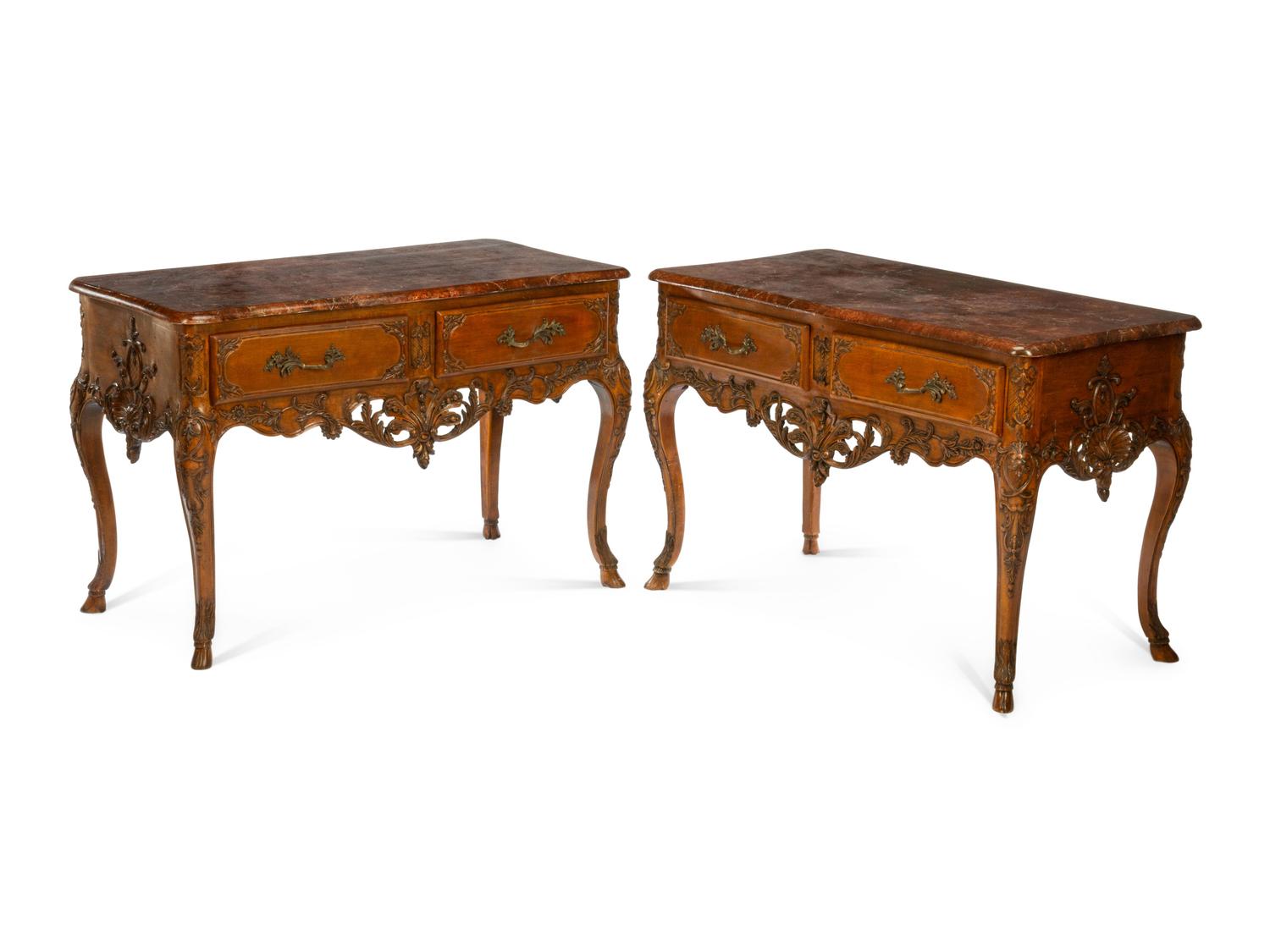 A Pair of Régence Style Console Tables