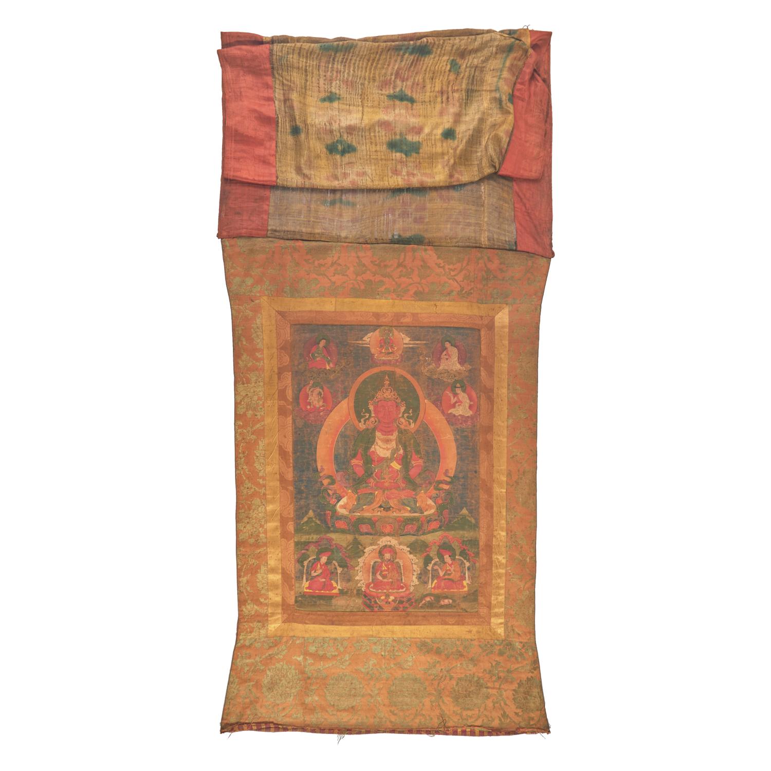 A Tibetan or Bhutanese Thangka of Amithaba 西藏或不丹 無量壽佛唐卡