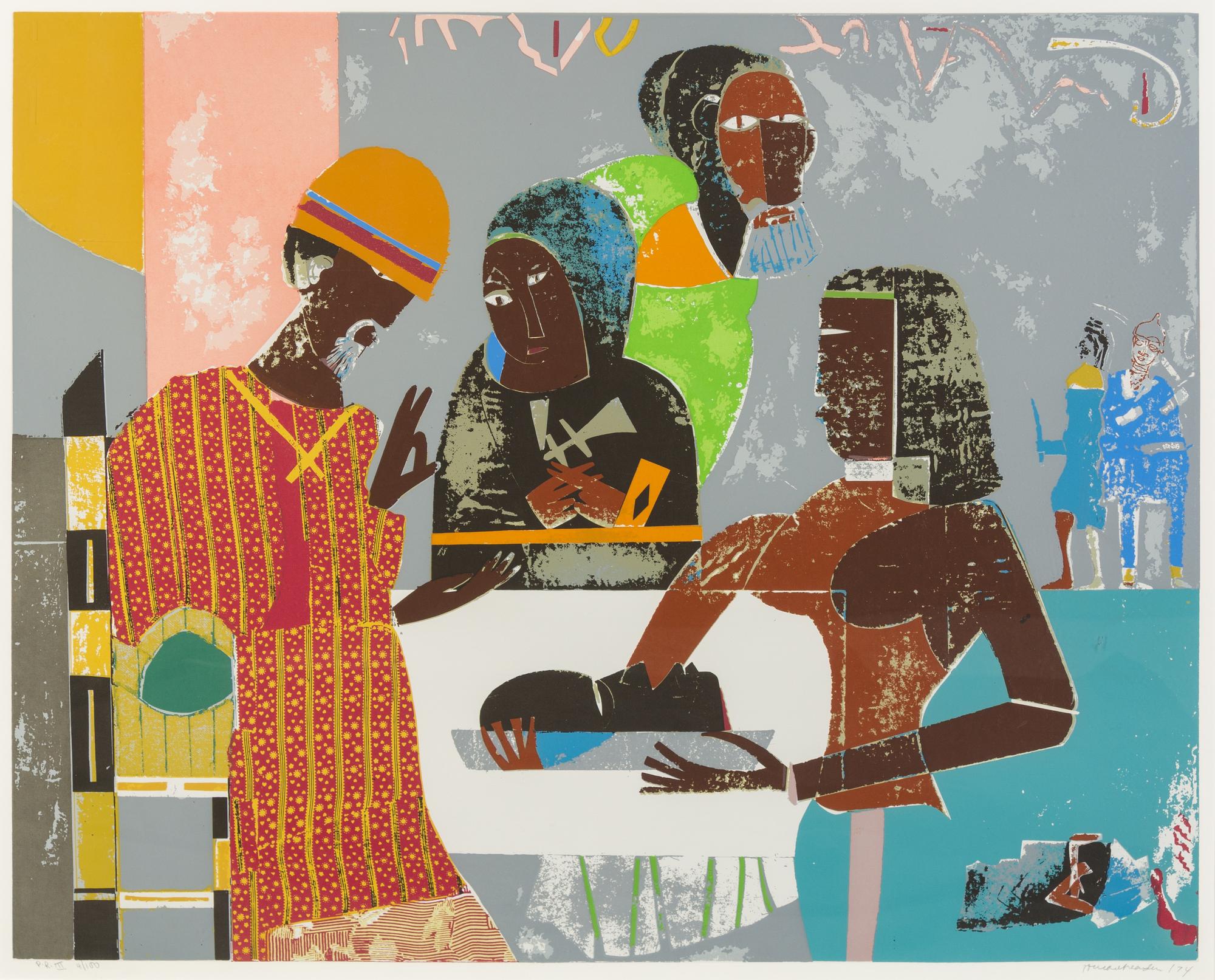 Romare Bearden, (American, 1911-1988), Salome (John the Baptist) (from the Prevalence of Ritual portfolio), 1974