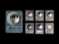 A Group of Seven 2019 NGC, PCGS and ANACS Graded MS70/PF70 Apollo 11 Commemorative Coins