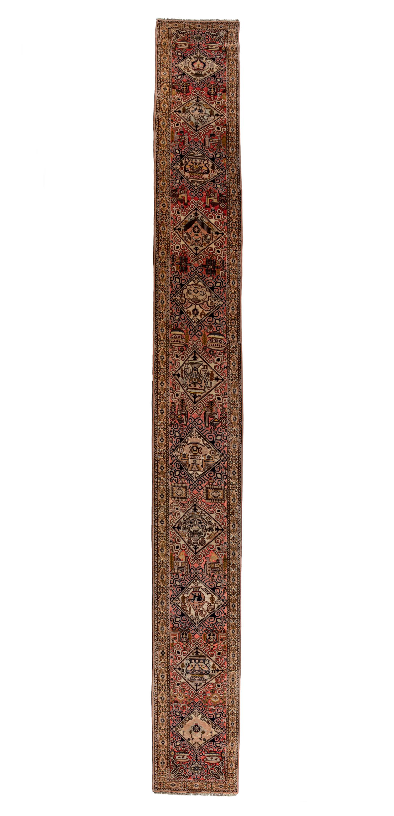 A Tabriz Wool and Silk Runner