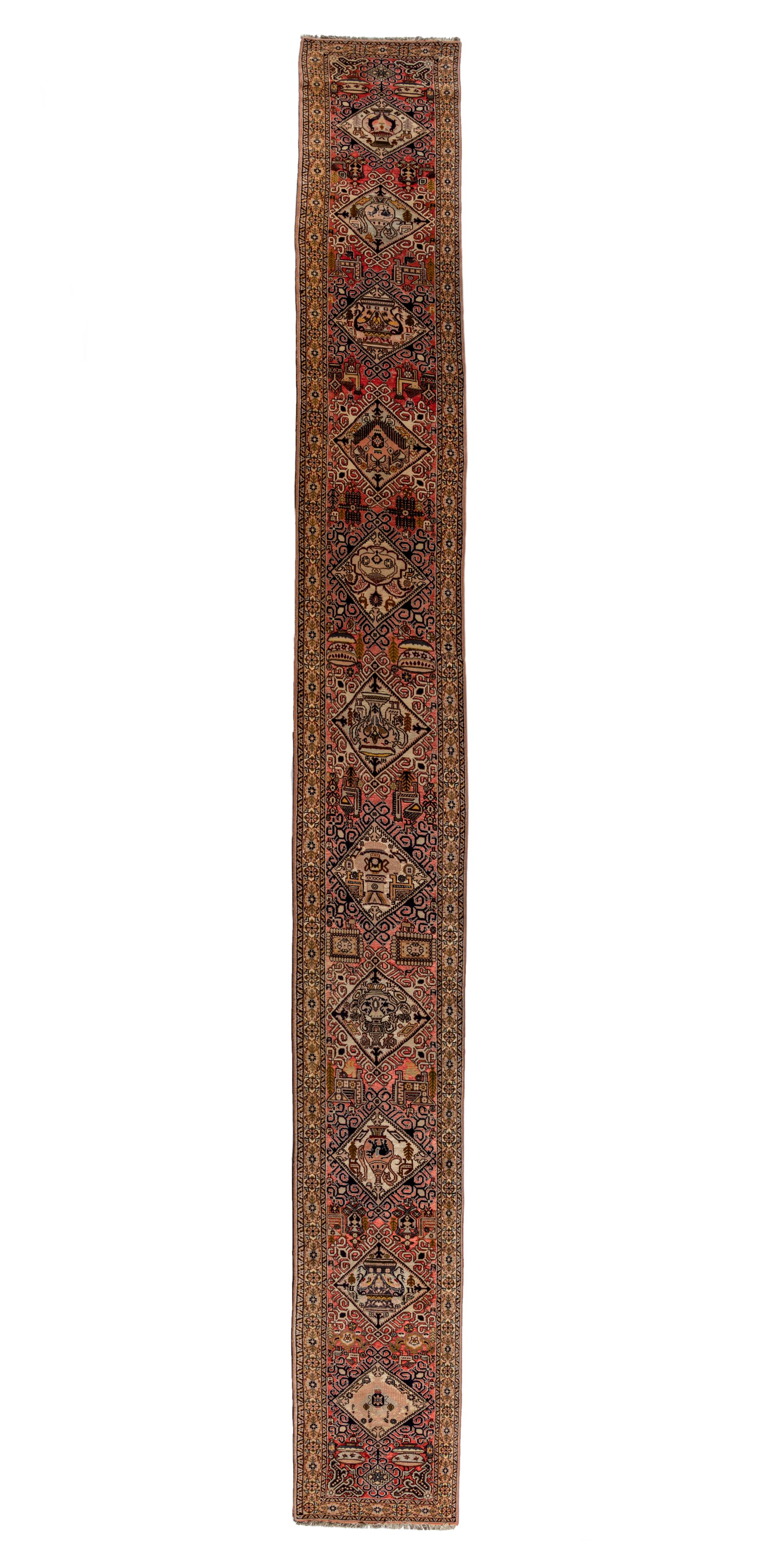 A Tabriz Wool and Silk Runner