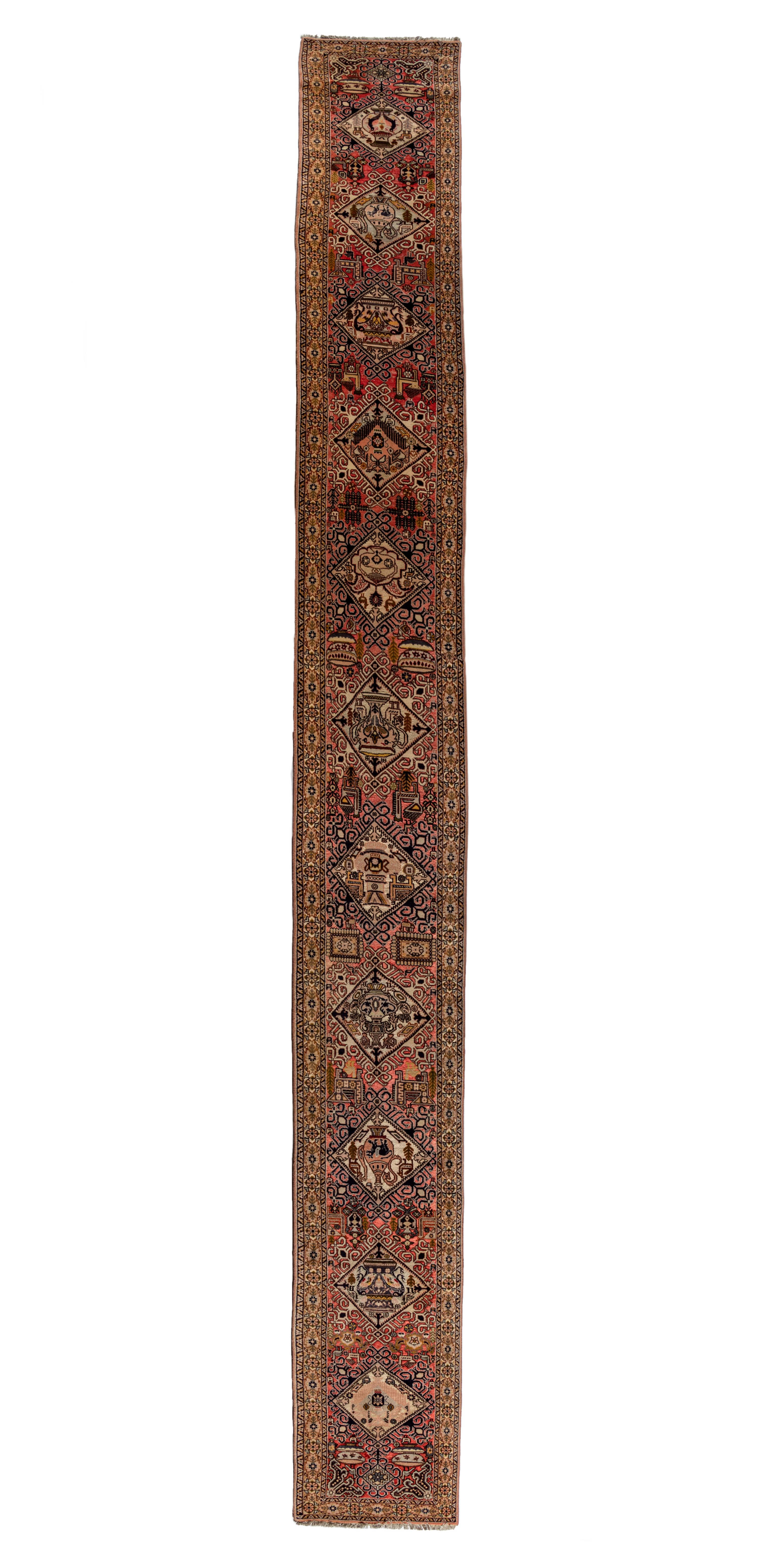 A Tabriz Wool and Silk Runner