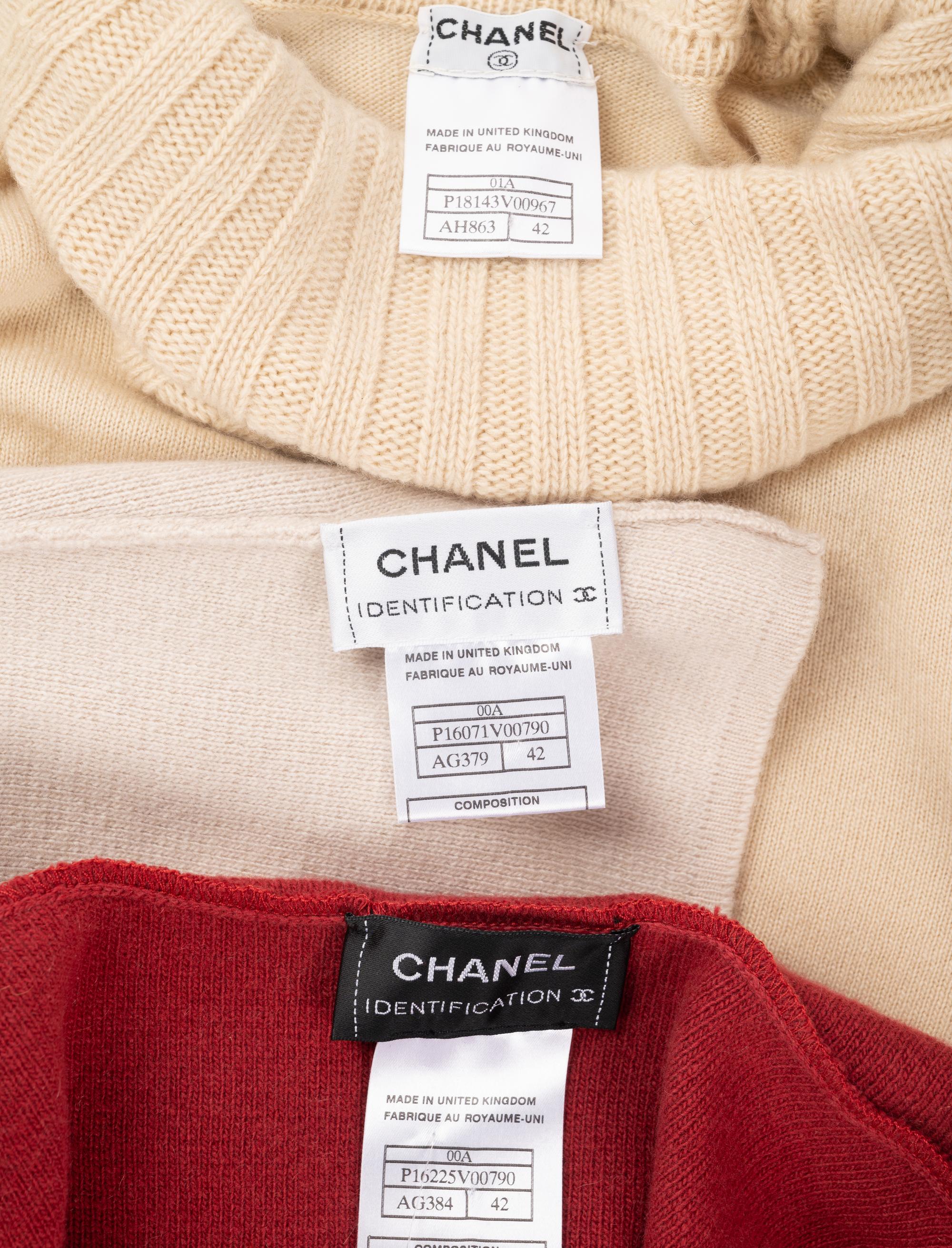 Three Chanel Knit Tops, Fall 2000-2001