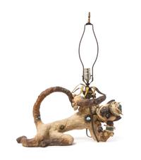 A Painted Plaster Figural Lamp Height overall 24 inches. — TONY DUQUETTE, CIRCA 1940