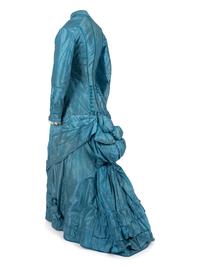 Striped Silk Taffeta Gown, 1880s