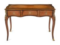 A Louis XV Style Gilt Metal Mounted Bureau Plat