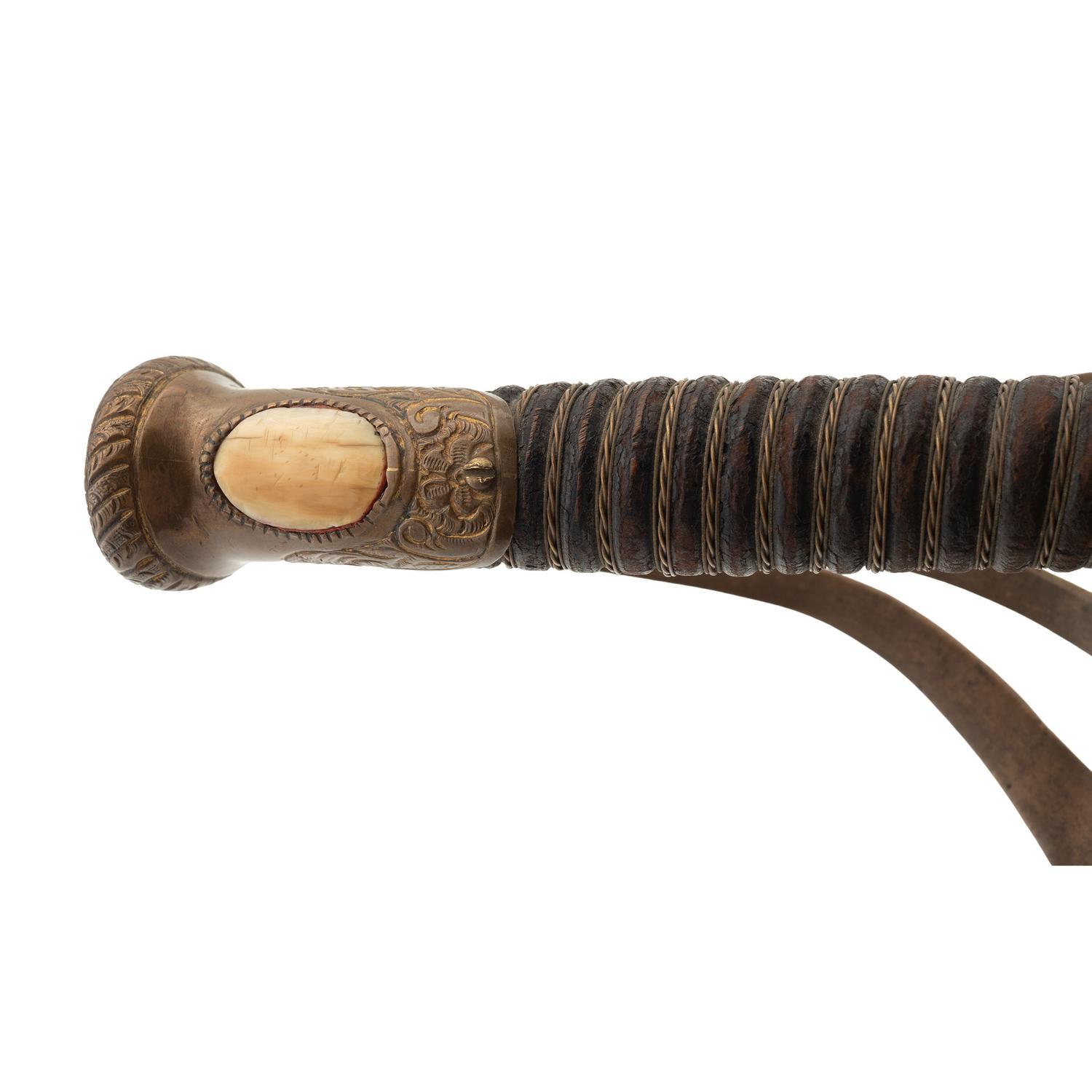 Non-Regulation Import Staff & Field Officers Sword Inscribed to Lt. Col. Andrew W. Raffen - 19th Illinois Infantry