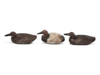 Three Carved and Painted Wood Duck Decoys