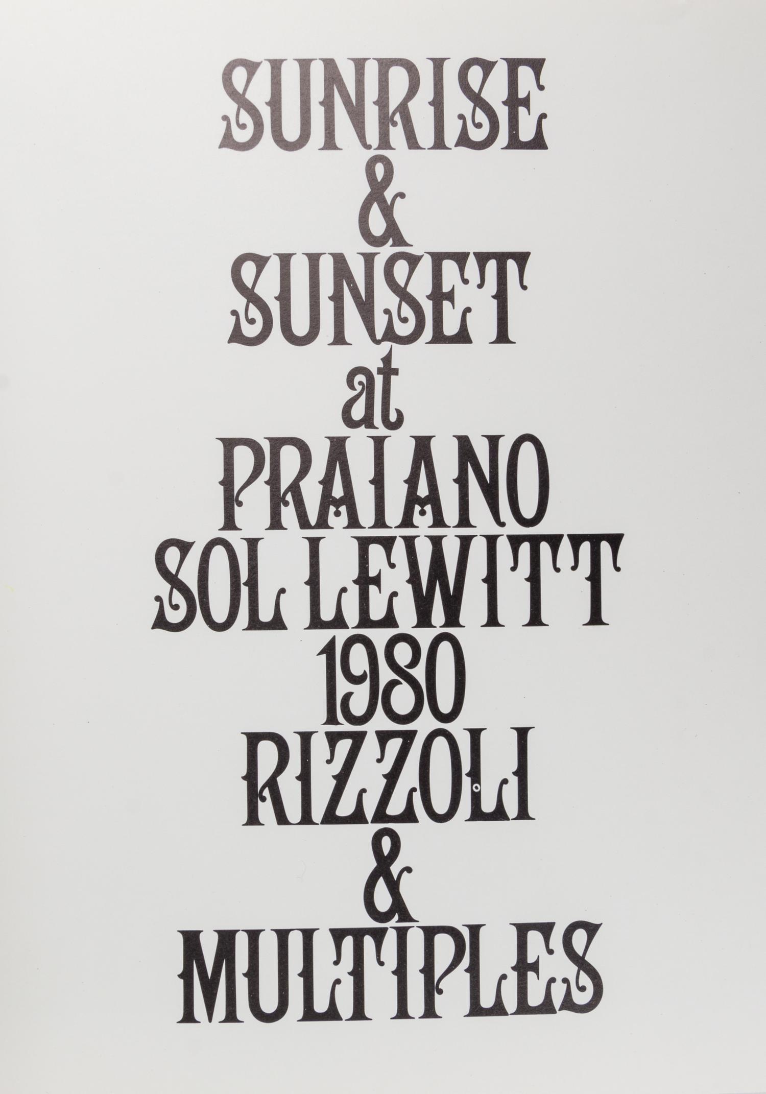 LEWITT, SOL. A group of 10 volumes.