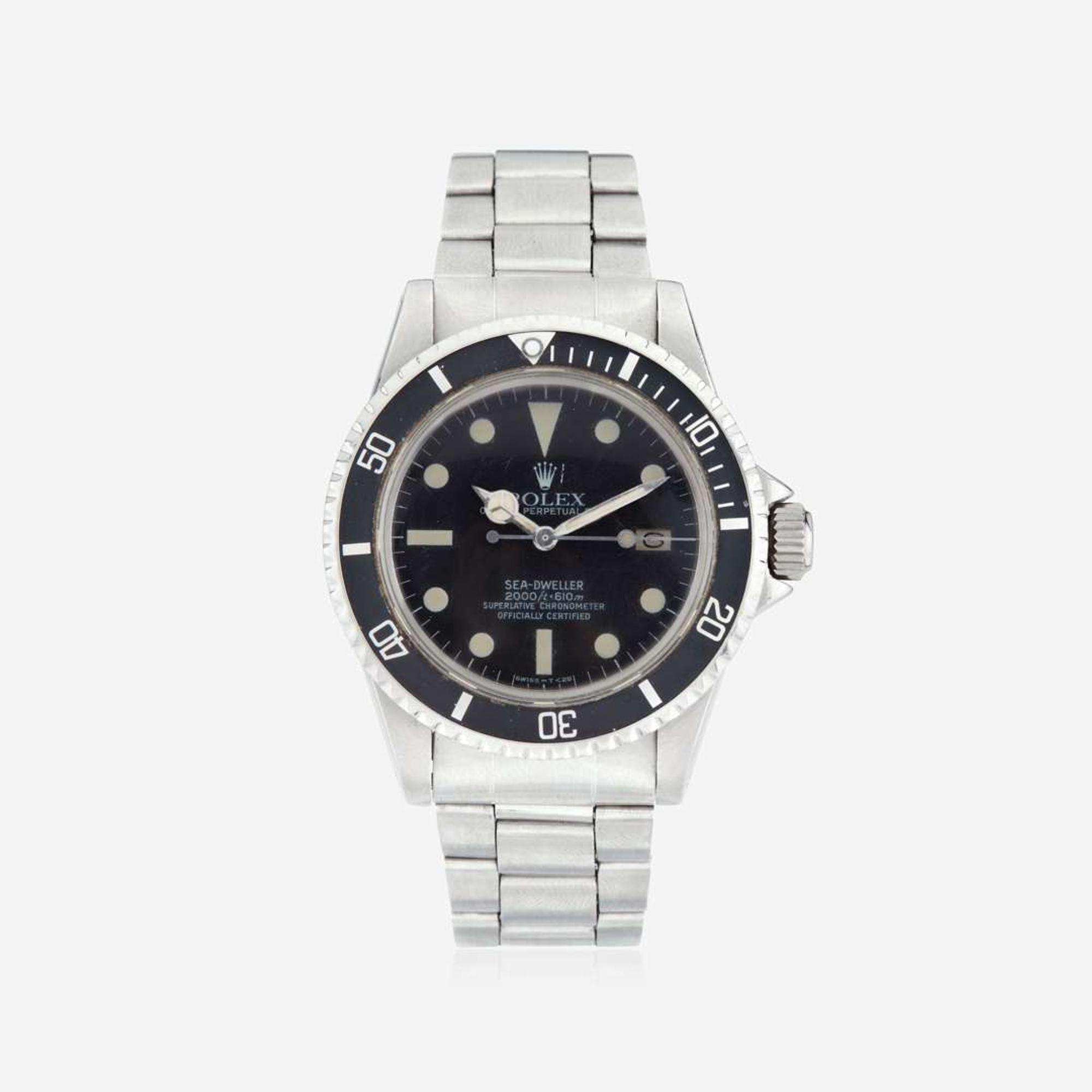 A stainless steel automatic self-winding "Great White" Rolex Sea-Dweller Ref. 1665/0, Circa 1979