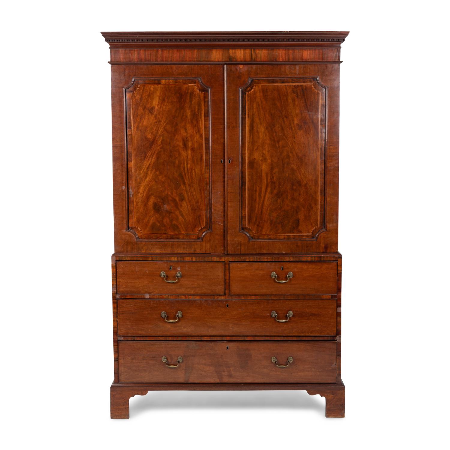 A George III Mahogany Linen Press
