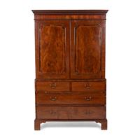 A George III Mahogany Linen Press