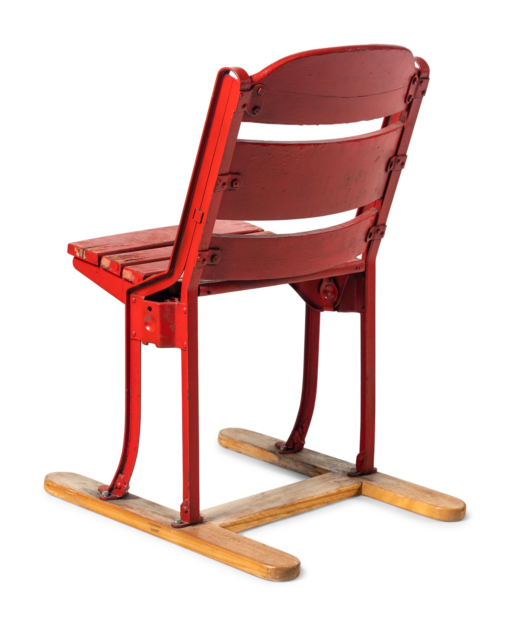An Original Chicago Stadium Seat Chair From Michael Jordan Rookie Era,