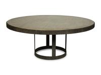 A Contemporary Carved Wood Circular Dining Table